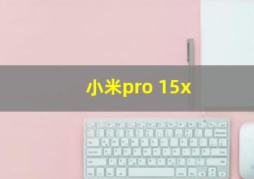 小米pro 15x